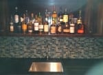 bar black with glass splash