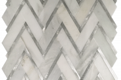 EL Calacatta herringbone with silver aluminum