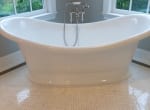 Slipper tub with mosaic floor